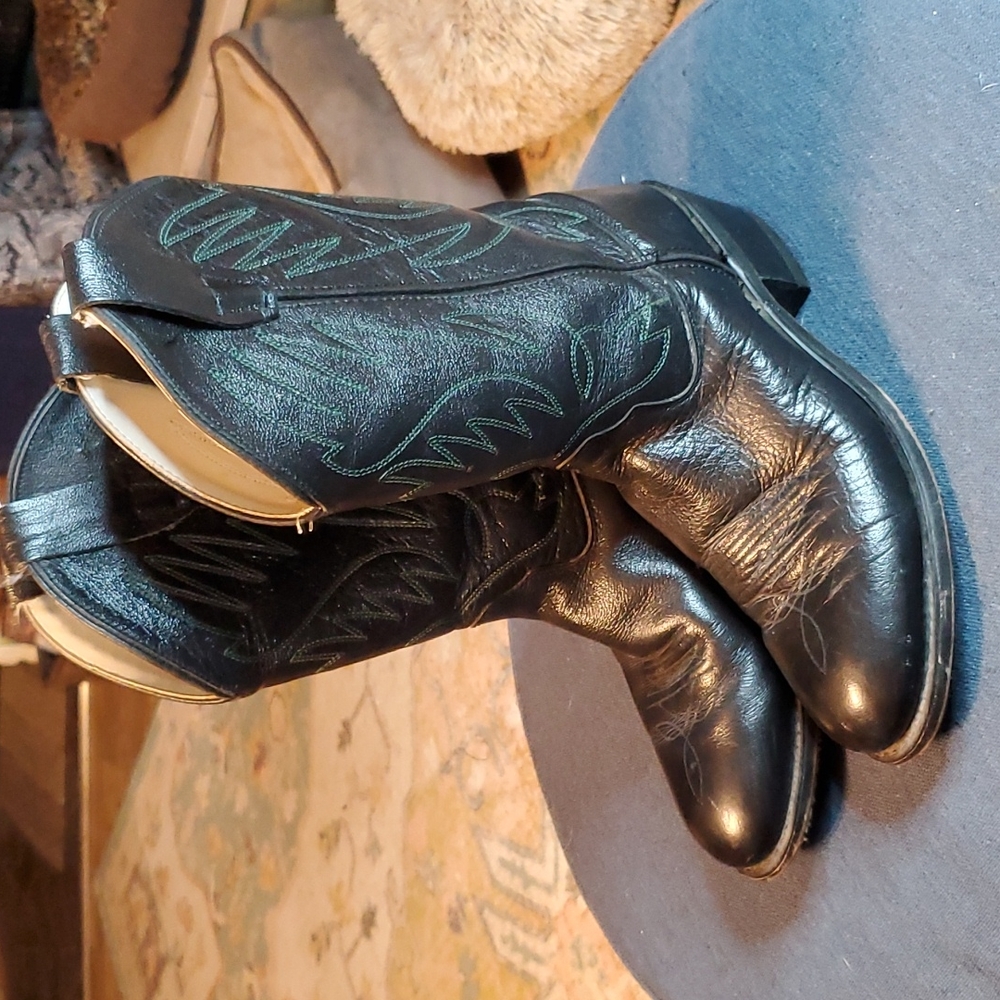 Old West calf leather cowboy boots women's 7.5 to 8